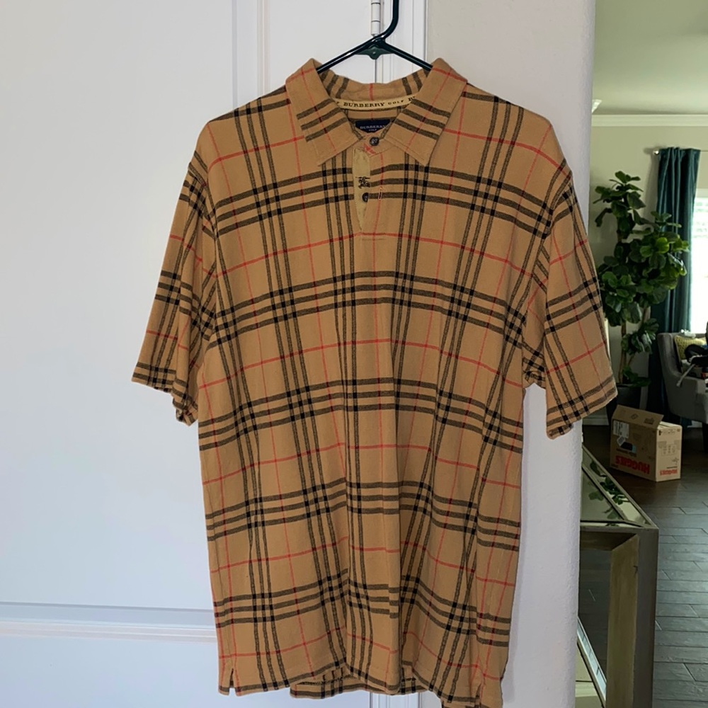 Men’s Vintage Plaid Burberry Polo